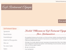 Tablet Screenshot of cafe-restaurant-olympia.de